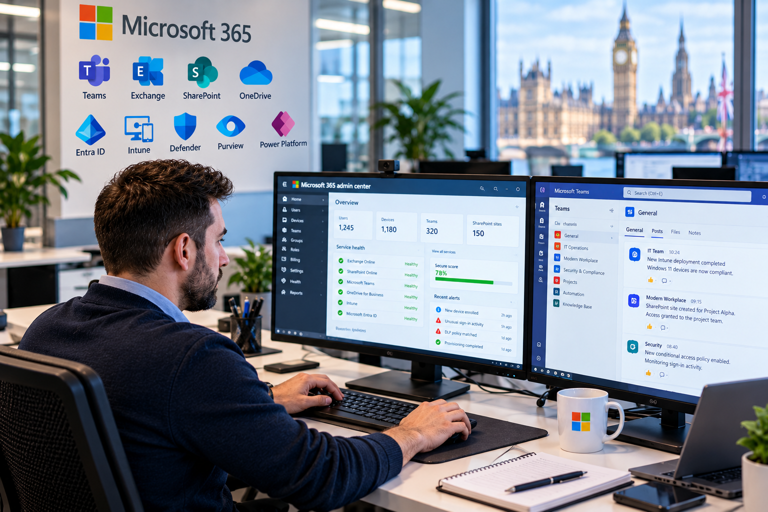 Starvish engineer managing Microsoft 365 services for a client